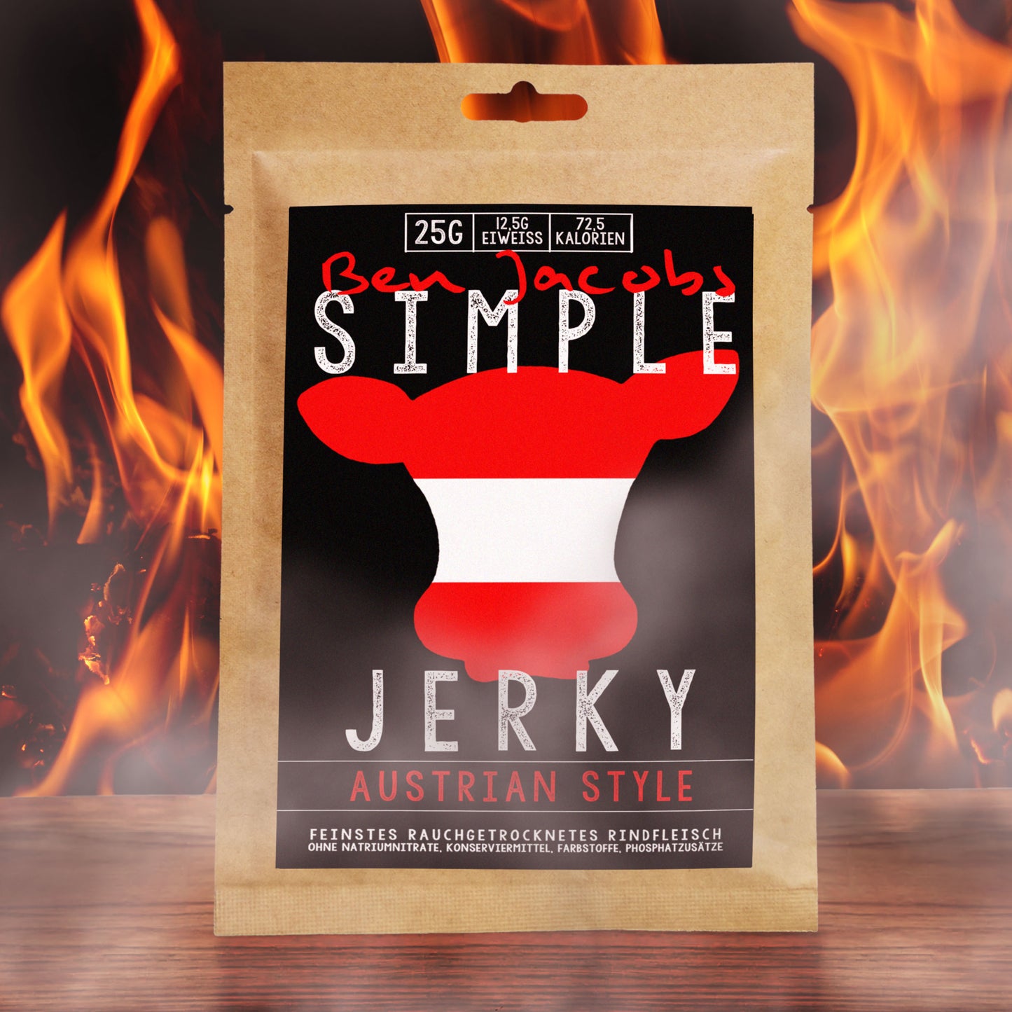 Naudanliha Jerky - Itävaltalainen Tyyli