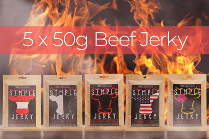 Simple Jerky - Näytepakkaus (5 x 50g)