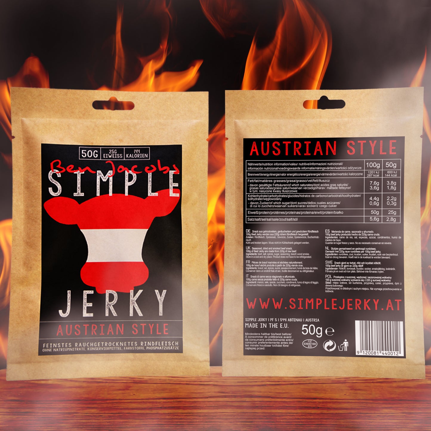 Simple Jerky - Näytepakkaus (5 x 50g)