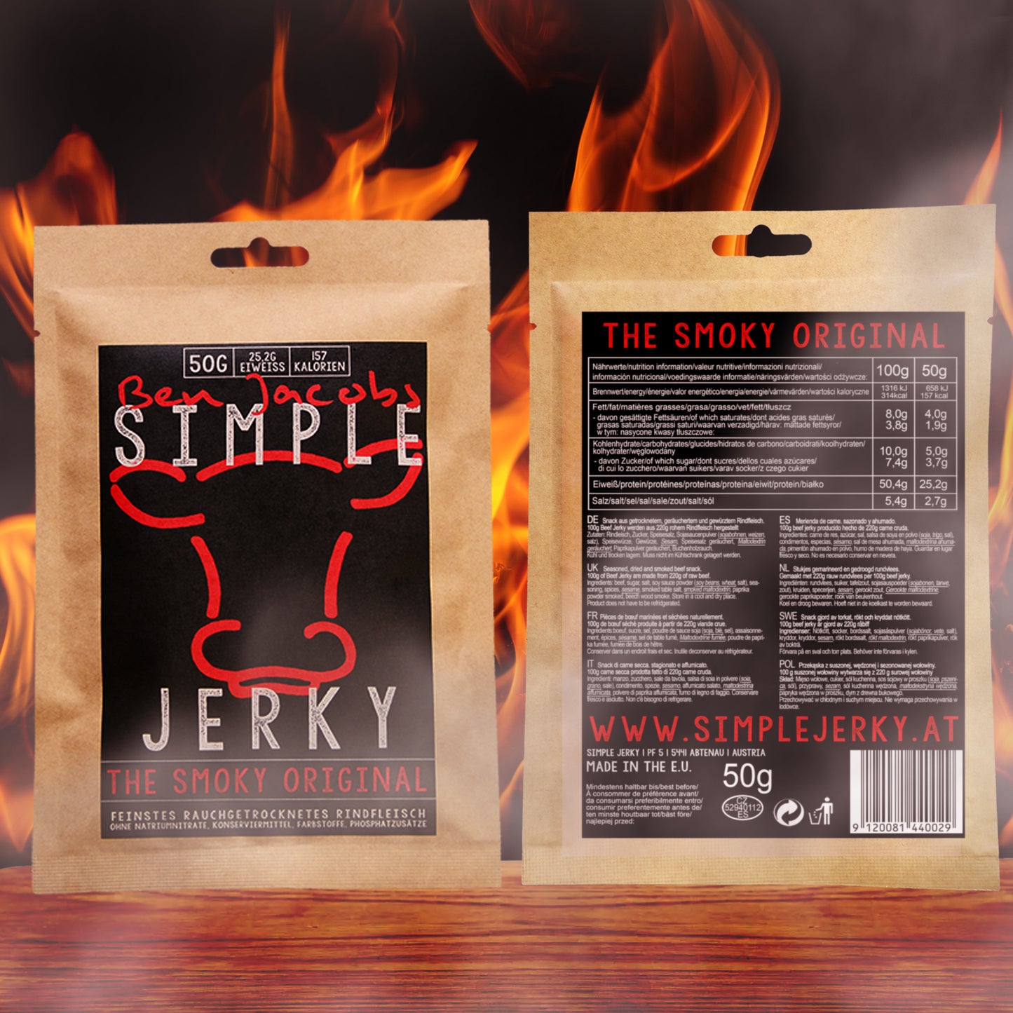 Simple Jerky - Näytepakkaus (5 x 50g)